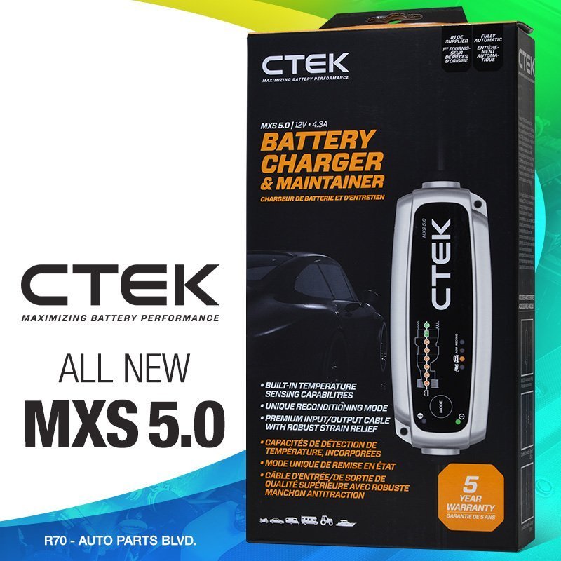 CTEK シーテック バッテリー チャージャー 最新 新世代モデル MXS5.0 正規日本語説明書付 延長ケーブルセット 二輪用AGM完全対応 新品の画像2