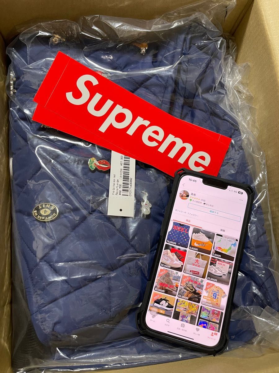 Supreme Pins Quilted Work Vest "Navy"｜PayPayフリマ
