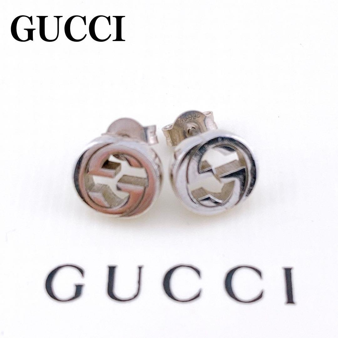 美品】GUCCI グッチ インターロッキング ピアス-