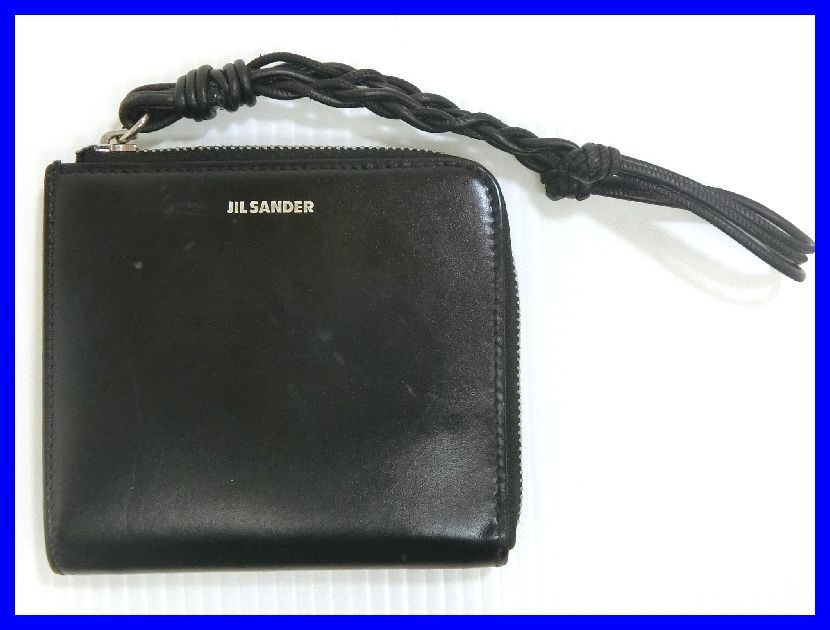 美品】 2309☆F-1170☆JIL SANDER ブラック 中古 レザー パース カード