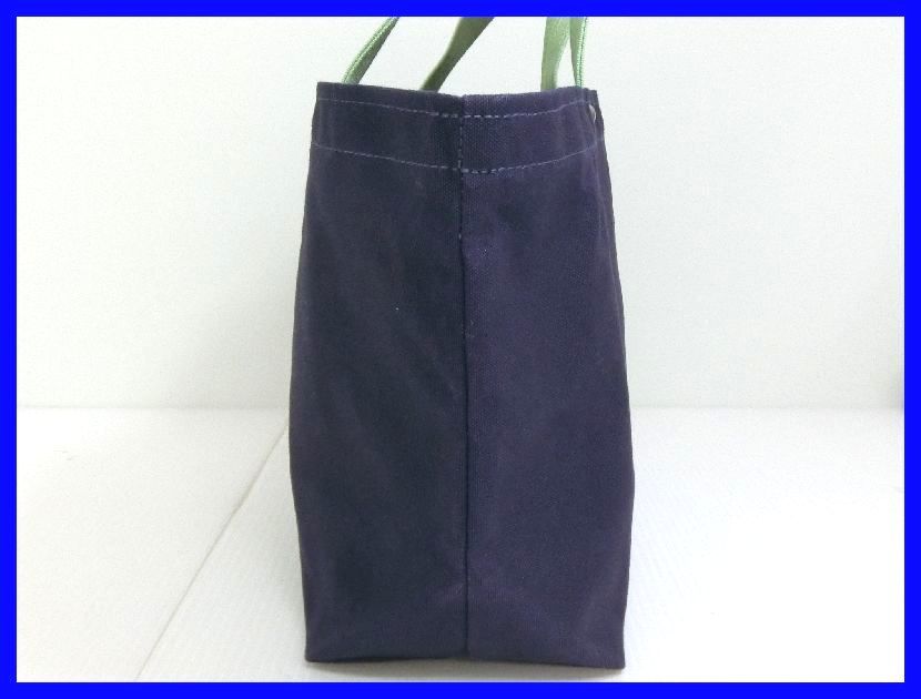 2309*F-1258* Ichizawa Hanpu bag tote bag navy tsubame used 