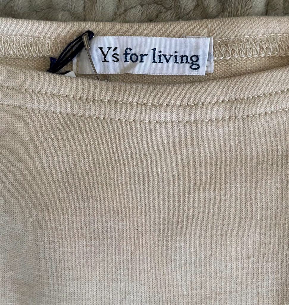 未使用タグ付き　Y's for living ボトルネック　ワンピース　ノースリーブ　綿　マキシ　ロング　ベージュ　定価11,550円　日本製_画像4