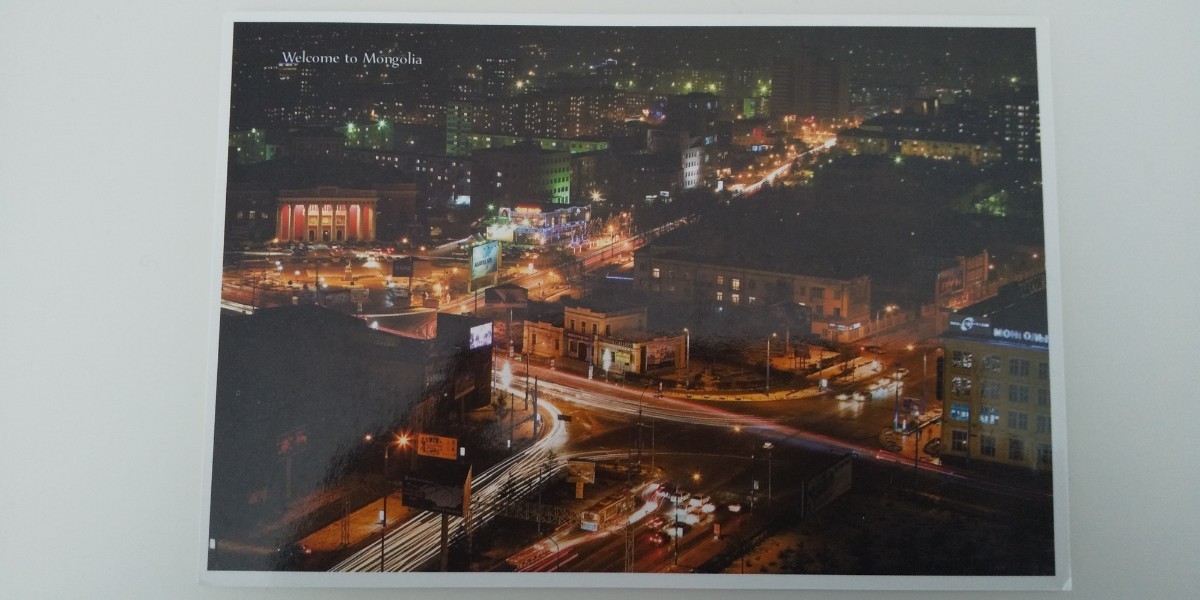 モンゴルの声 ベリカード 街の夜景 2012年_画像1