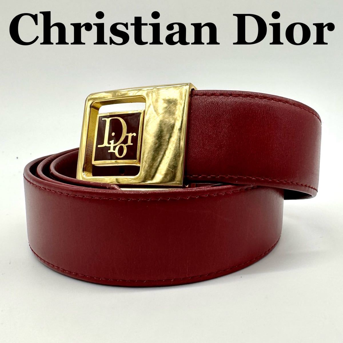 3年保証』 ベルト Dior Christian 【極美品】クリスチャンディオール