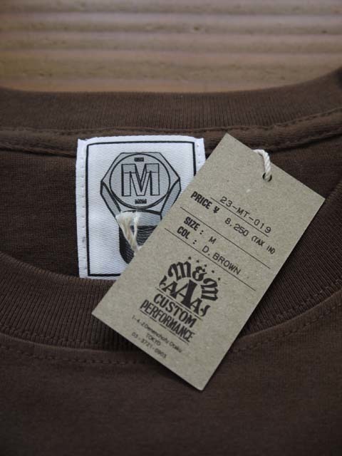 M&M PRINT L/S T-SHIRT(23-MT-019)/D.BROWN/Msize/新品未使用_画像3