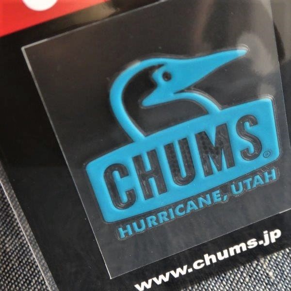 チャムス ステッカー Chums Booby Face Emboss Sticker ティール 新品 CH62-1127 日本製