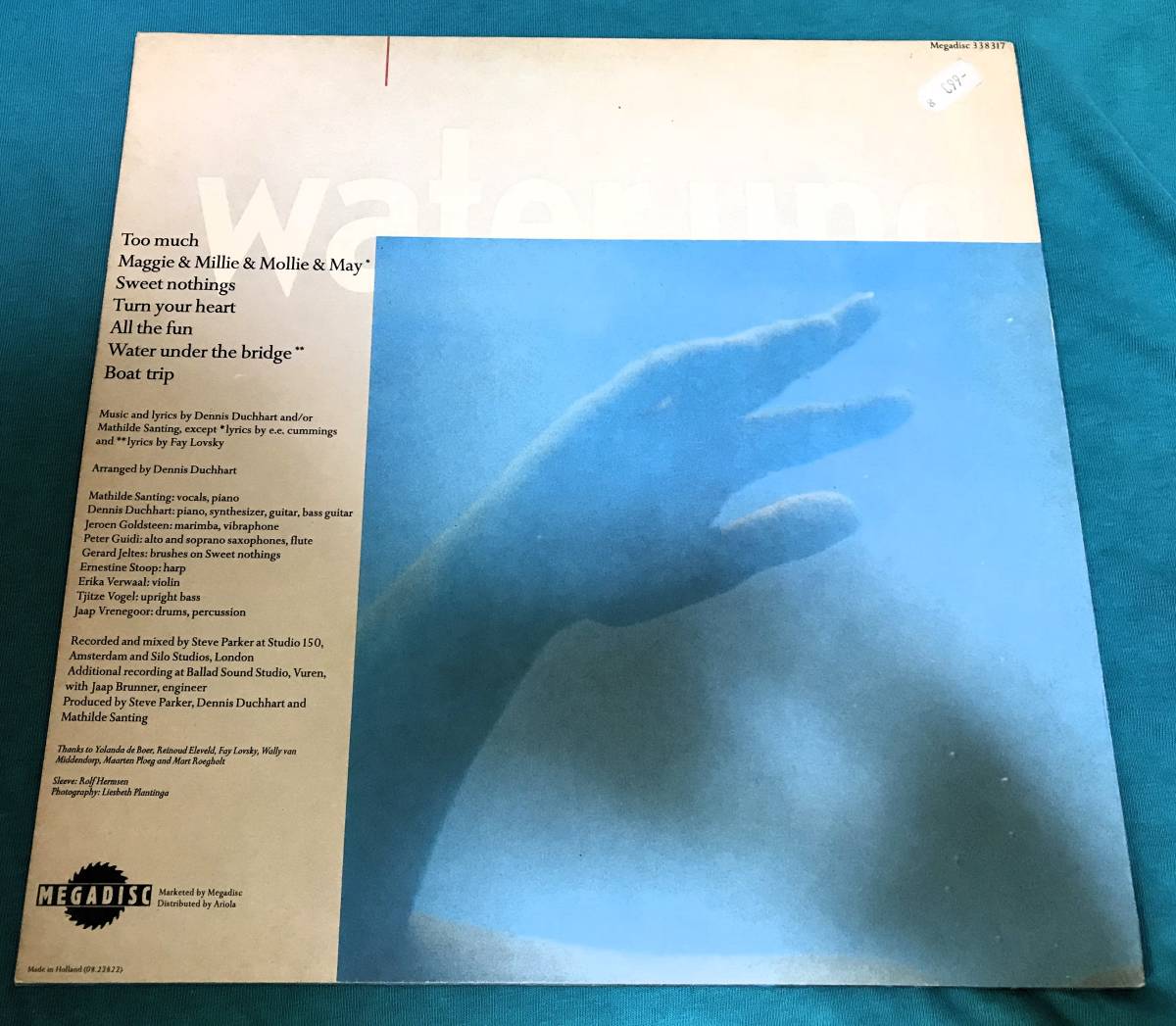 LP 45rpm●Mathilde Santing Dennis Duchhart / Water Under The Bridge HOLLANDオリジナル盤 Megadisc 338317_画像2