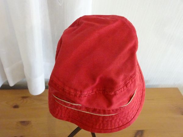 ◆ KUMIKYOKU FAM. ◆ キッズ帽子　男女兼用　バケットハット　赤色帽子　サイズ４８cm　キャップ　帽子　コットン帽_画像4