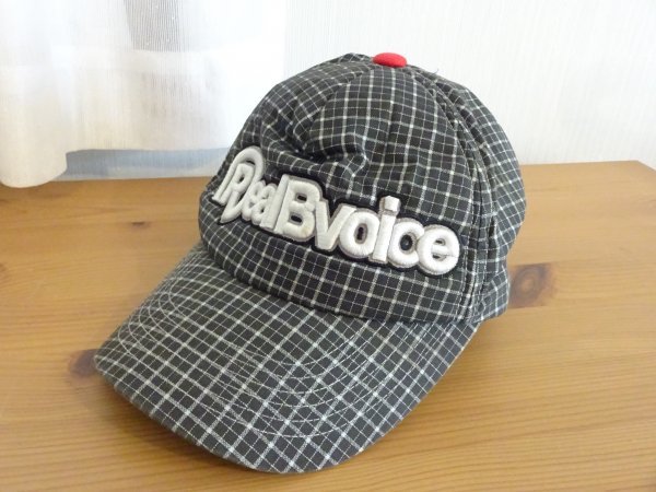 E RealBvoice F メンズ・ボーイズ　アウトドアキャップ チェック柄　サイズ５７cm〜５９cm　キャップ　帽子　グレー_画像6