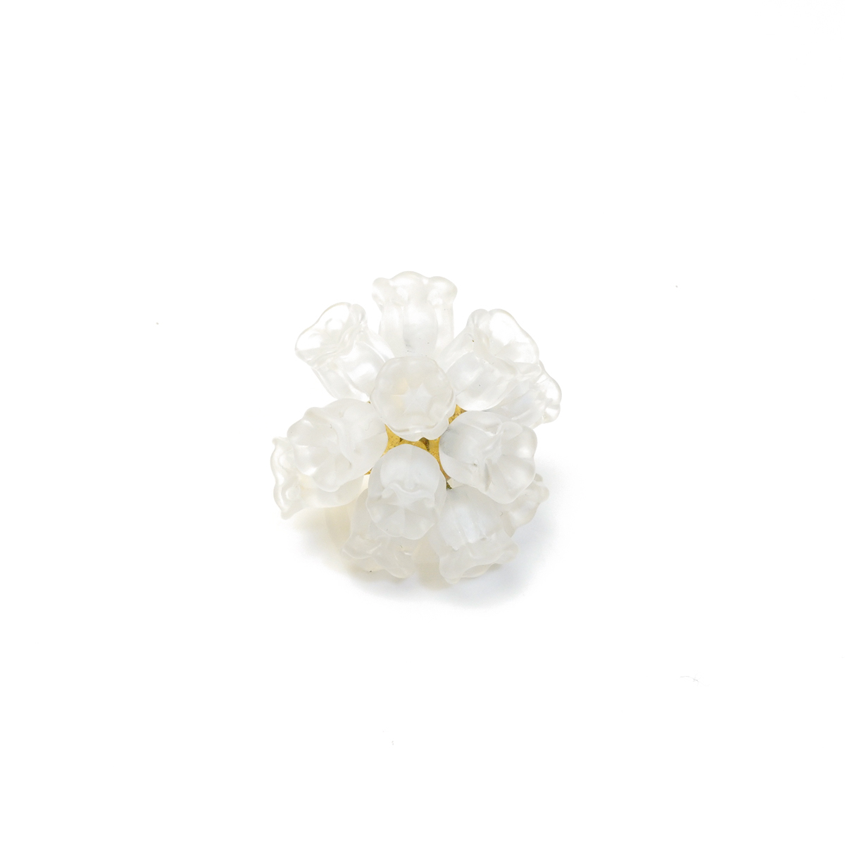 lalikmyuge ring .... bell orchid ring 9 number LALIQUE