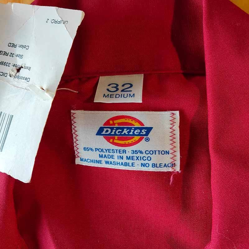 並行輸入 在庫処分品 ディッキーズ つなぎ レディース キッズ XXS 赤 半袖 Dickies 3399RD アメカジ 作業着 カバーオール 新品未使用 春夏_画像3