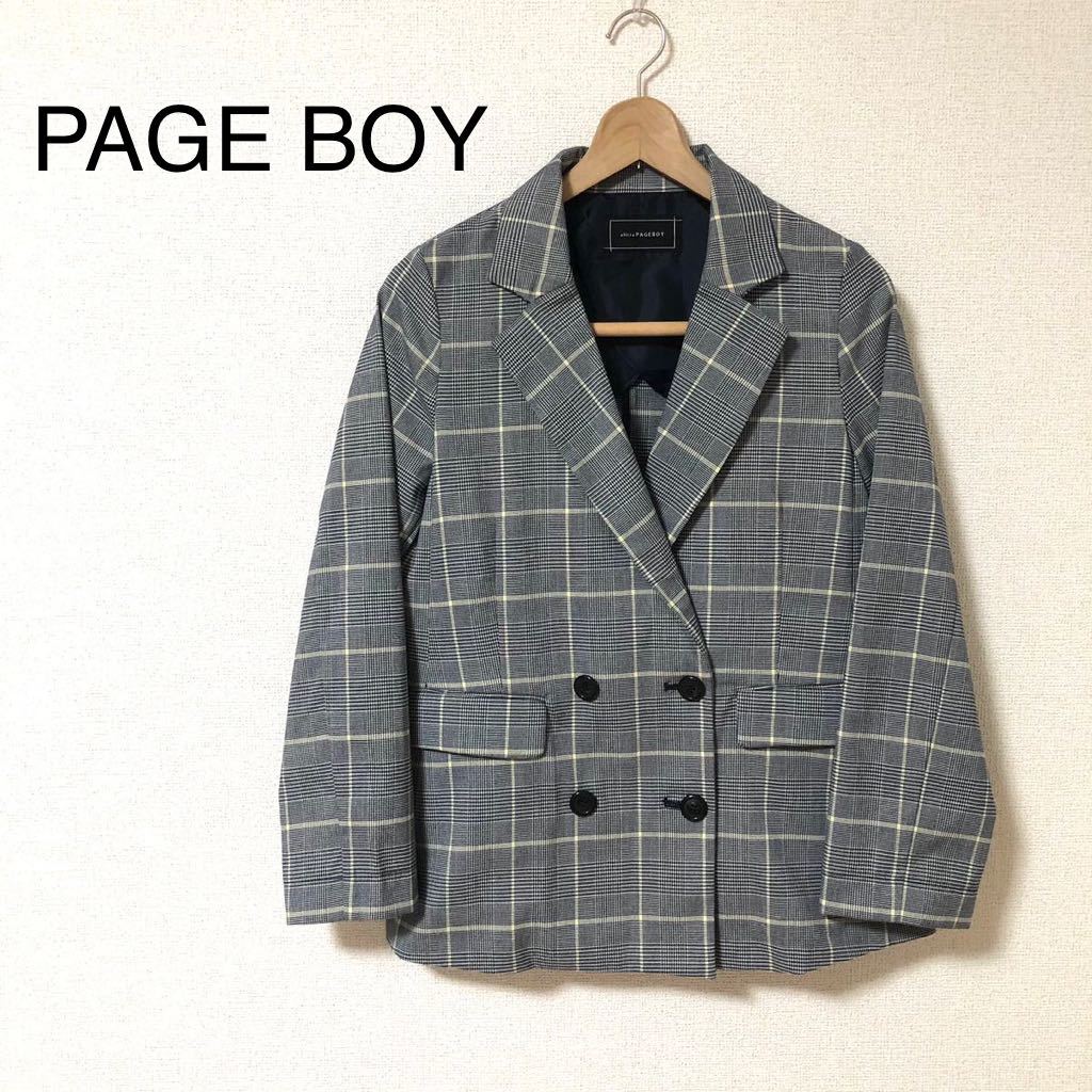 PAGE BOY ページボーイ テーラード ジャケット チェック柄 S PAGE BOY ページボーイ テーラード ジャケット チェック柄 S