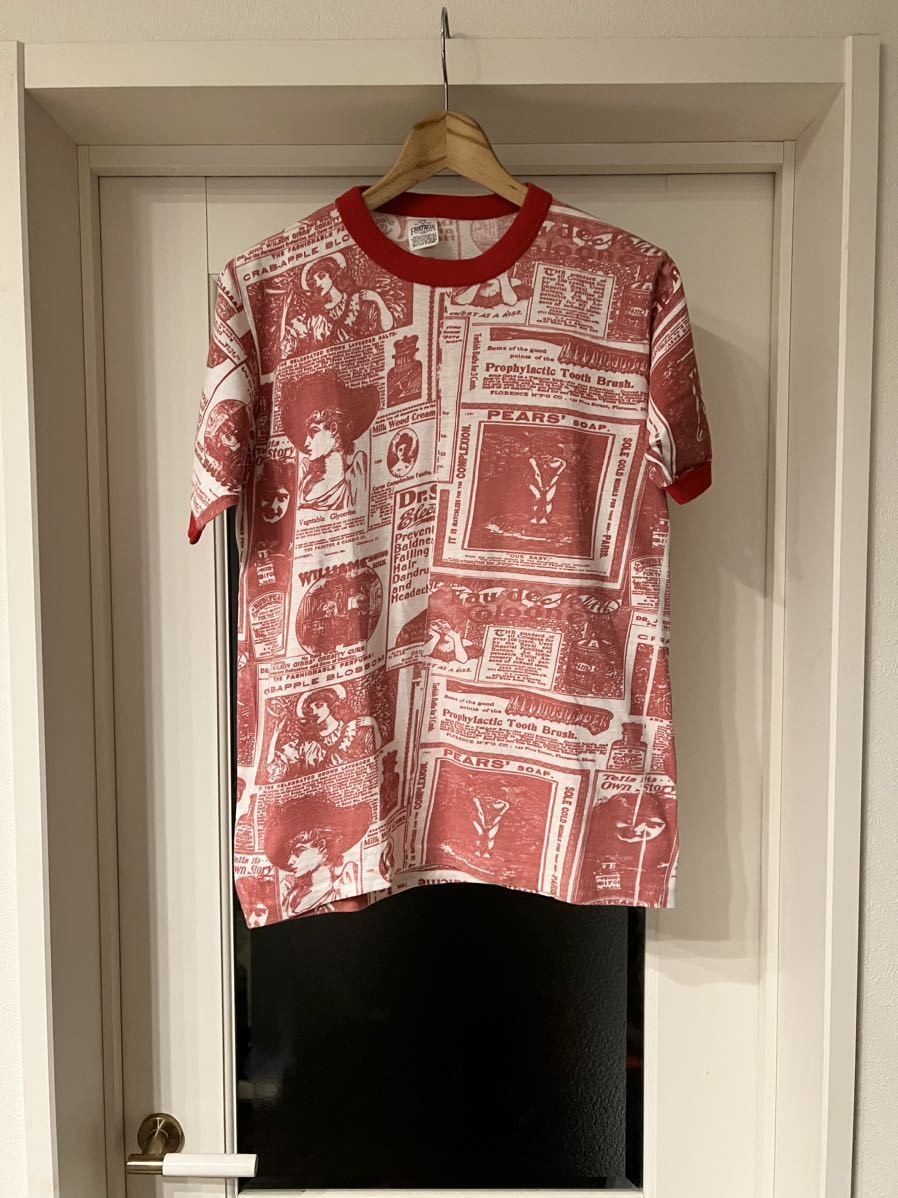 総柄スペシャル60s70s PRINTWEARヴィクトリア朝時代新聞広告T 総柄スペシャル60s70s PRINTWEARヴィクトリア朝時代新聞広告T