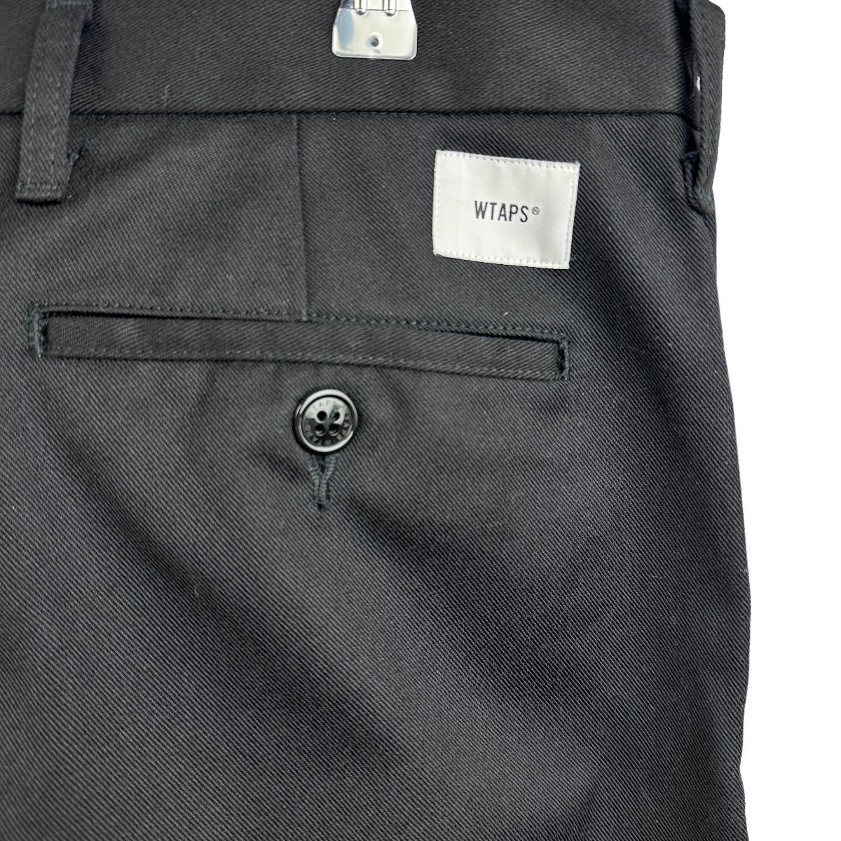 【美品　WTAPS　ダブルタップス CREASE/TROUSER /COPO.TWILL 22SS 221BRDT-PTM05　ストレートパンツ　ブラック　04】_画像3