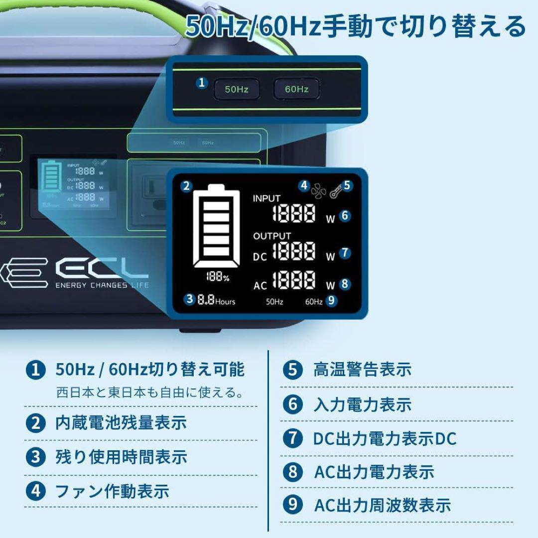 大容量！ポータブル電源 218400mAh/808.08Wh 非常用 アウトドア_画像4