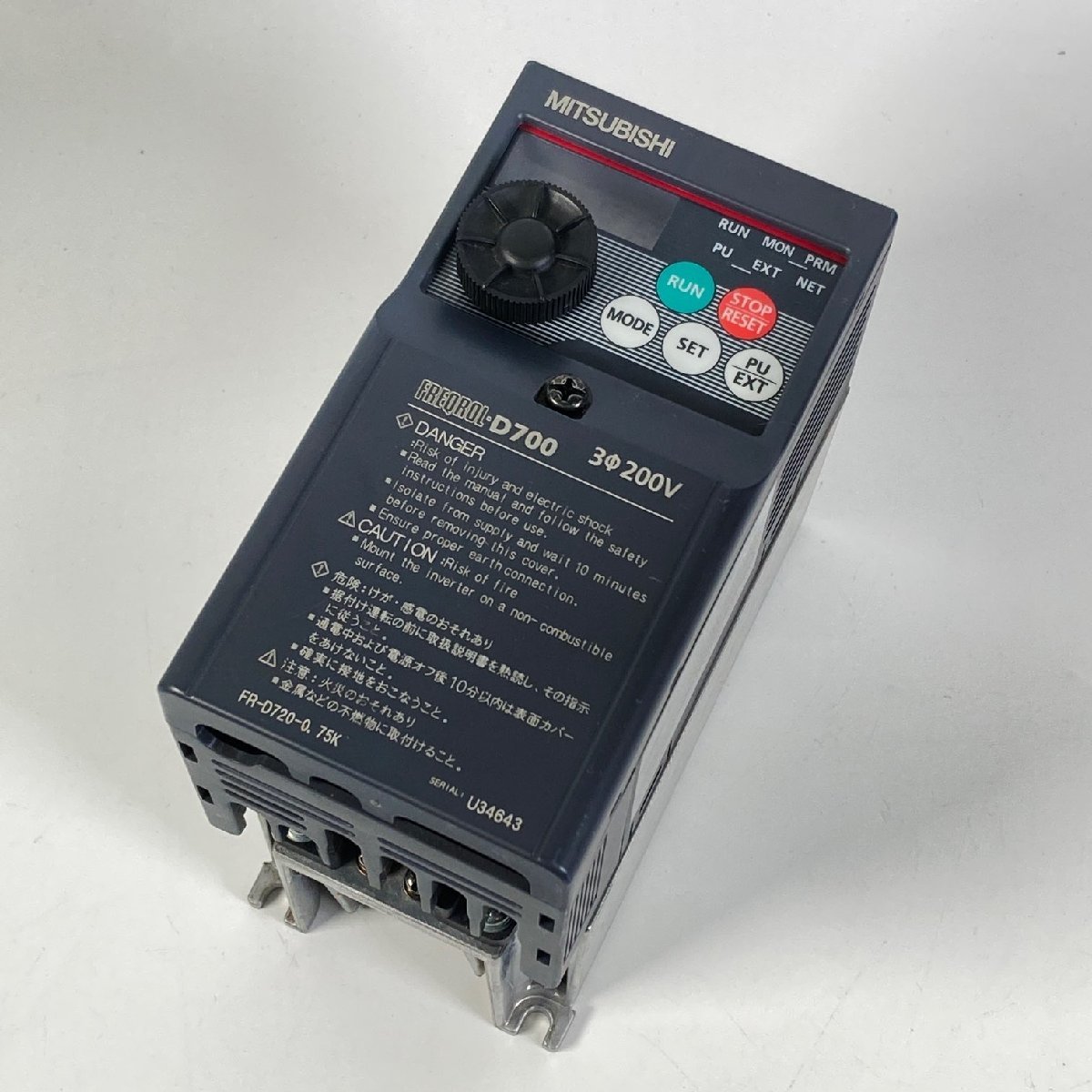 2台セット 三菱 インバーター FR-D720-0.75K-