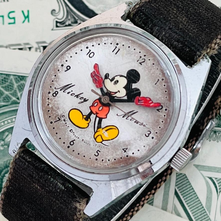 税込) 腕時計ユニセックス【美品】セイコーSEIKOミッキーマウス5000