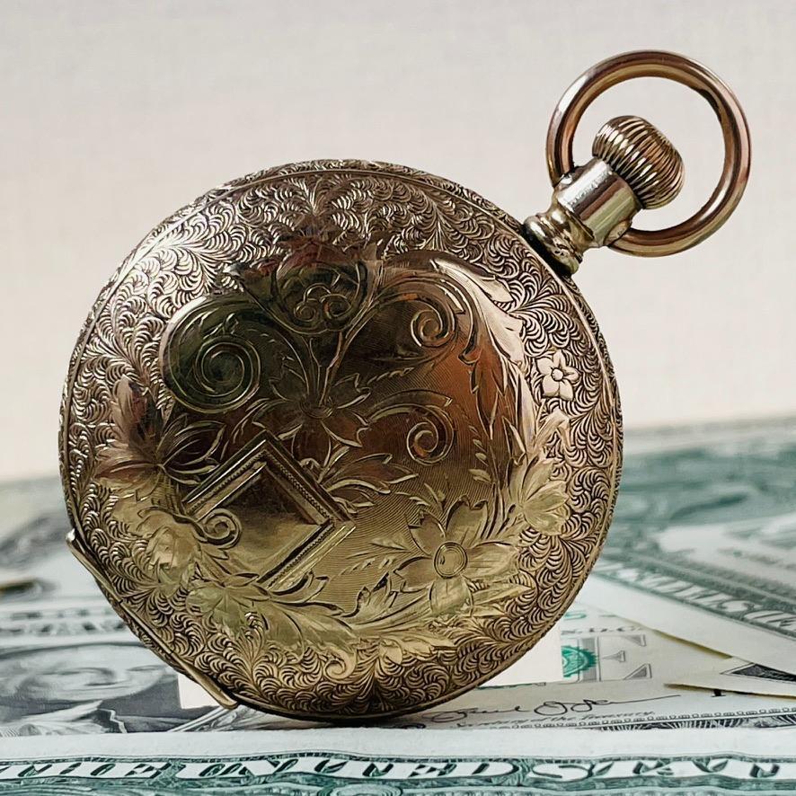本物品質の 懐中時計【極美品】エルジンELGIN手巻きアンティーク1895年