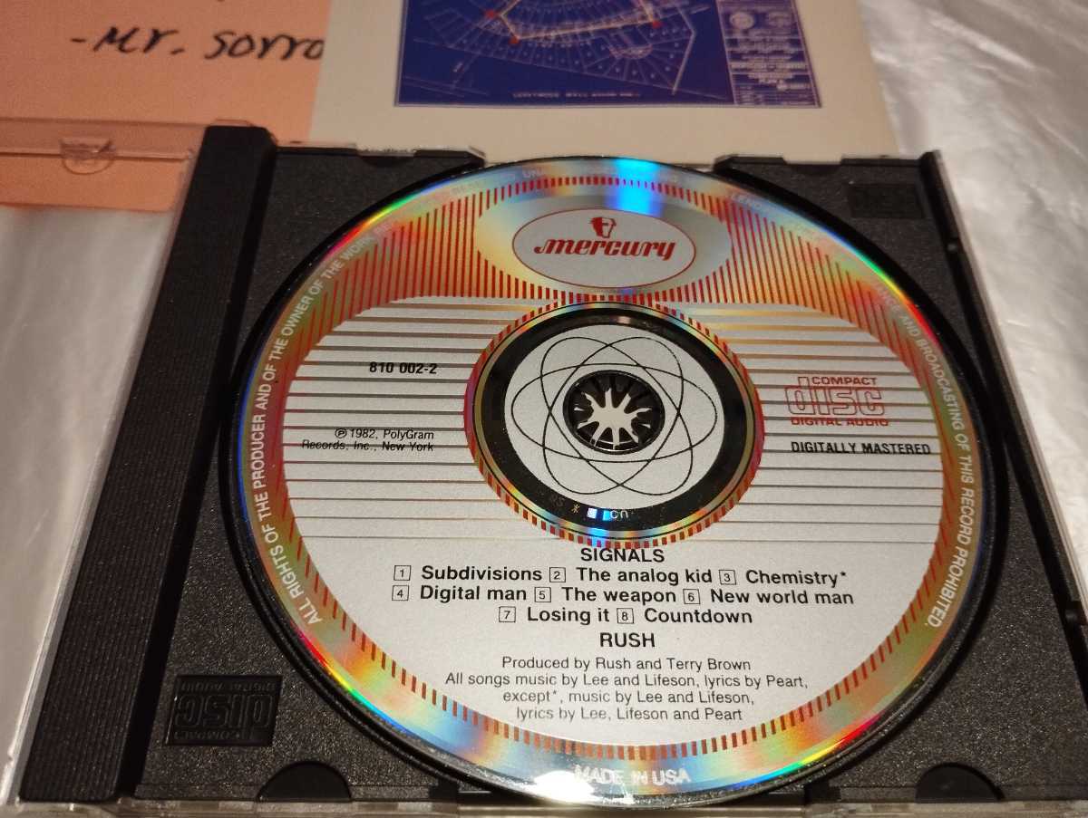 RUSH ラッシュ SIGNALS シグナルズ 輸入盤CD 旧規格 MADE IN USA BY PDO プレス Mercury Phonogram West Germany 810 002-2 02 CU_画像2