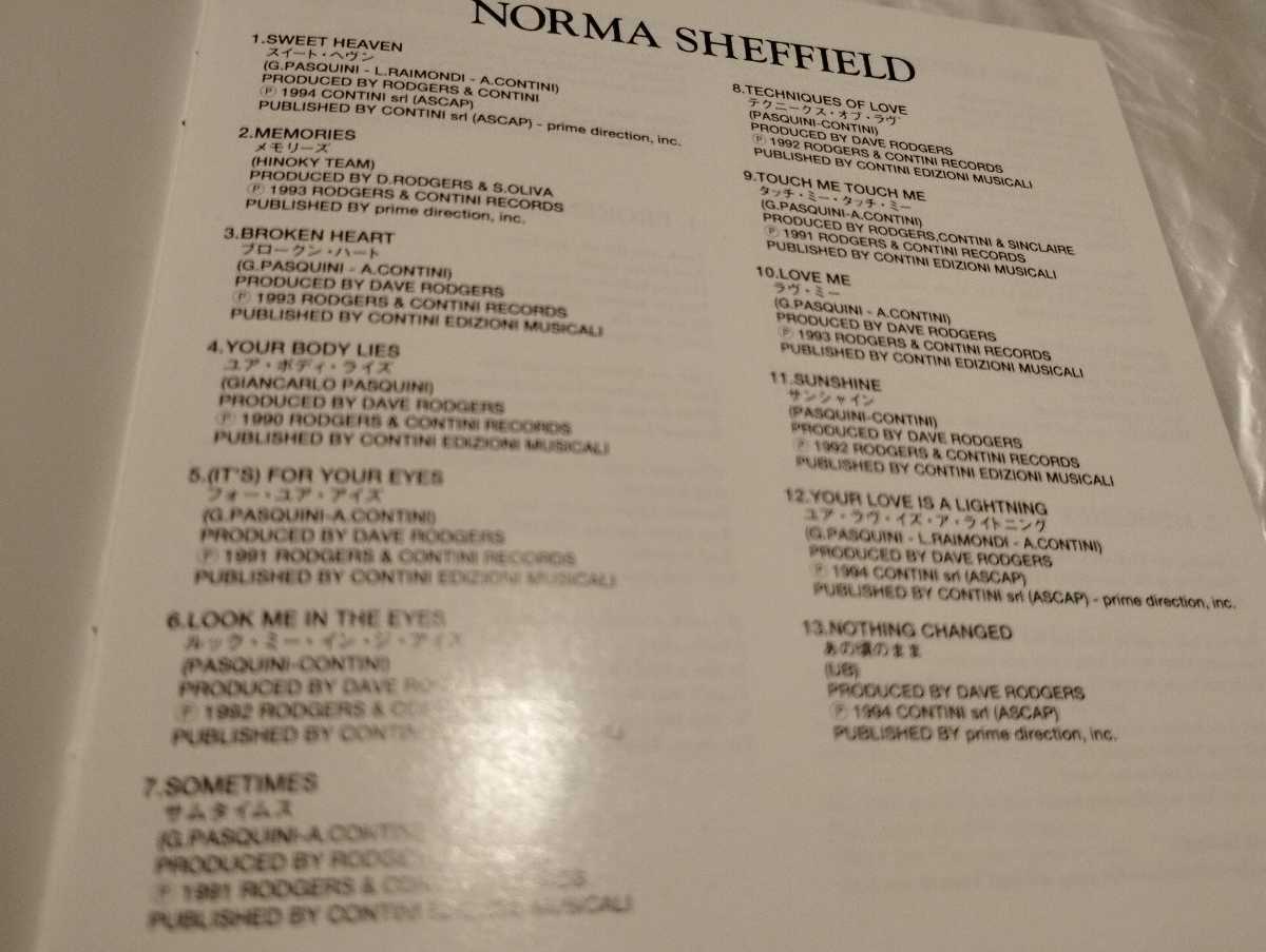 NORMA SHEFFIELD ノーマ・シェフィールド Sweet Heaven 国内盤CD Avex Trax スイート・ヘブン Dave Rogersの画像2