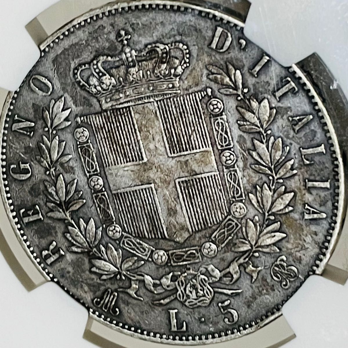 1872 イタリア 5リラ 大型銀貨 ヴィットリオ・エマニュエル2世 1872 イタリア 5リラ 大型銀貨 ヴィットリオ・エマニュエル2世