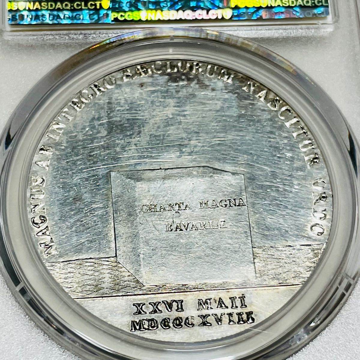 バイエルン 1818 ターラー大型銀貨 ドイツ PCGS UNC Details