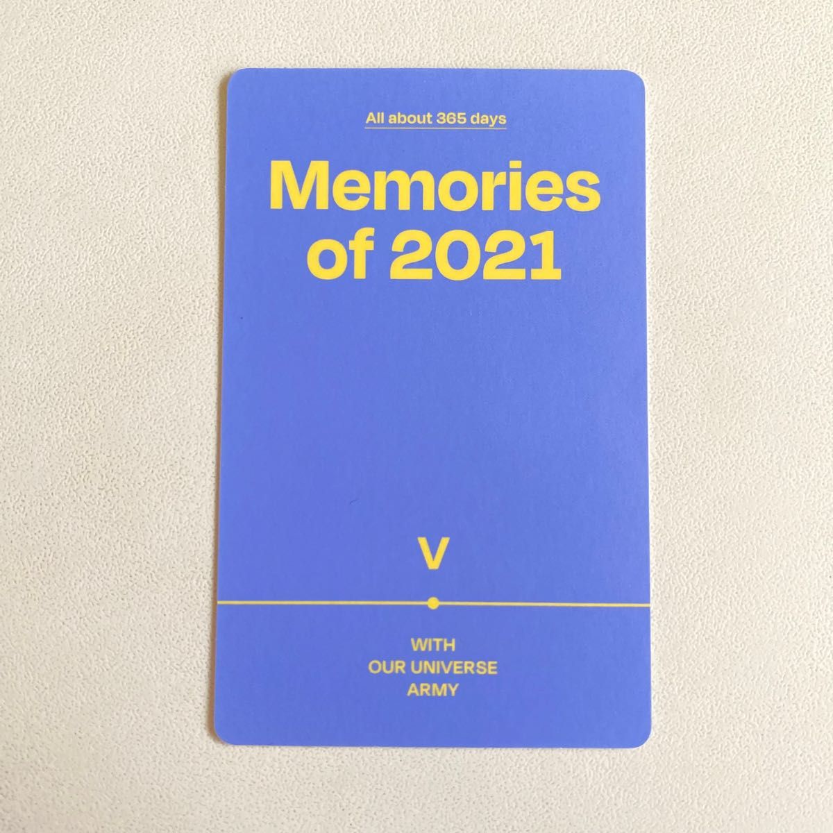 BTS MEMORIES 2021 DVD トレカ テヒョン V 公式 テテ