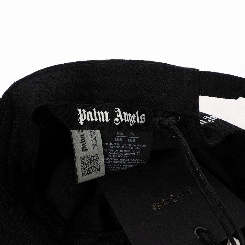 パームエンジェルス PALM ANGELS 23SS ロゴ 6パネル キャップ 帽子 黒 ブラック PMLB003C99FAB0011001 国内正規 メンズ レディース_画像6