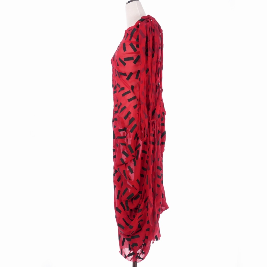  не использовался товар mezzo n Margiela Maison Margiela белый бирка 21SS Co-Eddore-p безрукавка длинное платье One-piece общий рисунок 38 красный красный 