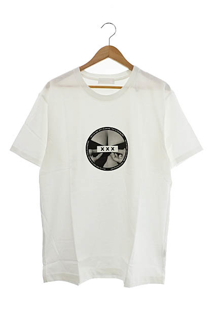 GOD SELECTION XXX ゴッドセレクション トリプルエックス 19AW T-SHIRT ロゴ フォト プリント 半袖 Tシャツ GX-A20-ST-02 M 白 ホワイト 23