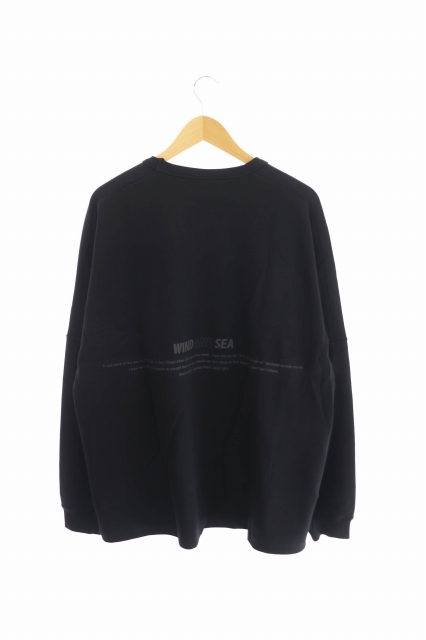 ウィンダンシー WIND AND SEA SEA Switch tech L/S Tee シー スイッチ テック 長袖 Tシャツ M 黒 ブラック ブランド古着ベクトル 230906 メ_画像2