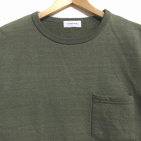 スピナーベイト Spinner Bait 近年モデル Tシャツ ニットソー 長袖 厚手 裏毛 緑系 カーキ 40 ■GY99 メンズ_画像4