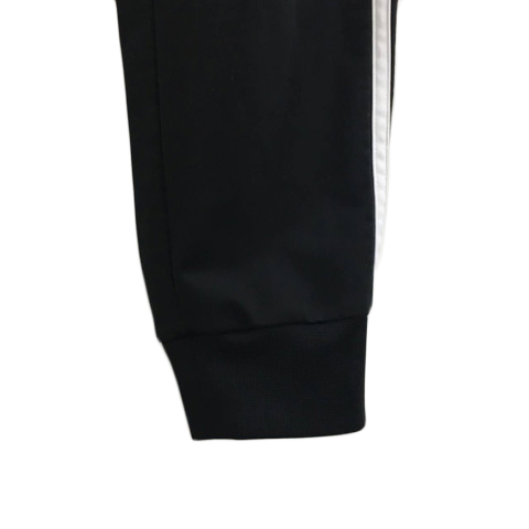 アディダス adidas パンツ ジャージ トラック ジョガー ロング ロゴ プリント ライン M 黒 白 ブラック ホワイト レディース_画像3
