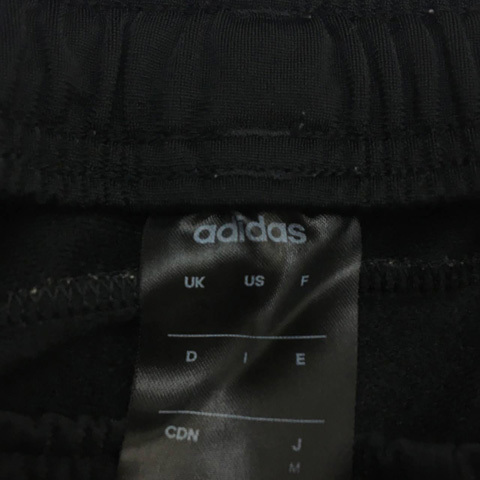 アディダス adidas パンツ ジャージ トラック ジョガー ロング ロゴ プリント ライン M 黒 白 ブラック ホワイト レディース_画像5
