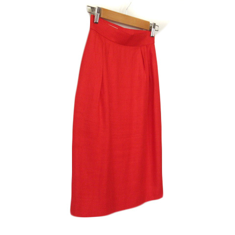  Christian Dior Christian Dior Vintage юбка тугой искусственный шелк linenS внутренний стандартный красный красный женский 