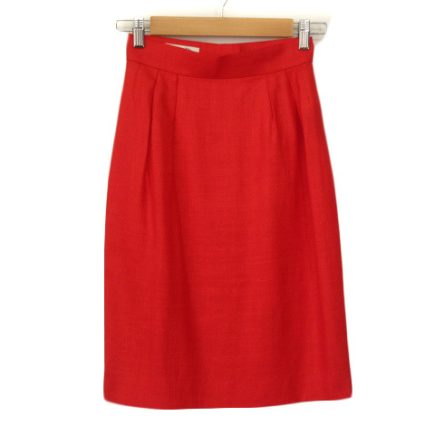  Christian Dior Christian Dior Vintage юбка тугой искусственный шелк linenS внутренний стандартный красный красный женский 