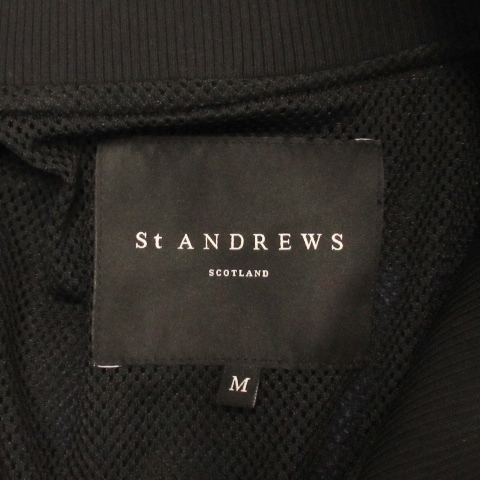 セントアンドリュース St ANDREWS ジャケット ブルゾン ダブルジップ チェック ブラック M ■GY11 メンズ_画像9