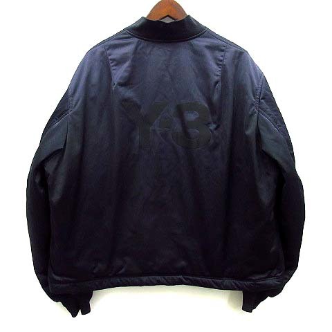 ワイスリー Y-3 ヨウジヤマモト 2020AW CLASSIC BOMBER ボンバージャケット バックロゴ L 紺 ネイビー GK4481 メンズ_画像1