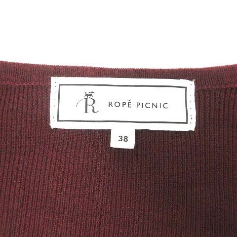 ロペピクニック ROPE Picnic ニット カットソー カシュクール 長袖 38 赤 レッド /YK レディース_画像6