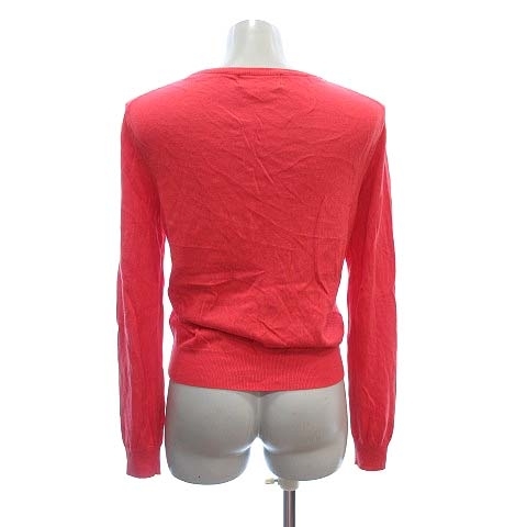  Untitled UNTITLED knitted cardigan long sleeve round neck 2 red red coral /CT #MO lady's 