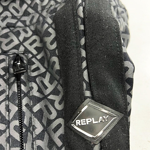 リプレイ REPLAY Ｒモノグラム パンツ 総柄 M9743E.000.73760 黒 ブラック XL メンズ_画像8