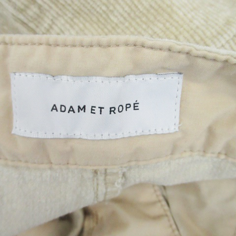 アダムエロペ Adam et Rope' ワイドパンツ コーデュロイパンツ アンクル丈 38 オフホワイト /HO44 レディース_画像5