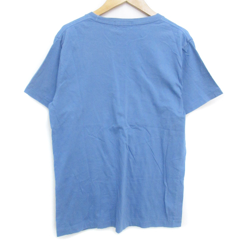 ポールスミスジーンズ Paul Smith JEANS Tシャツ カットソー 半袖 ラウンドネック プリント M 青 ブルー /FF29 メンズ_画像2
