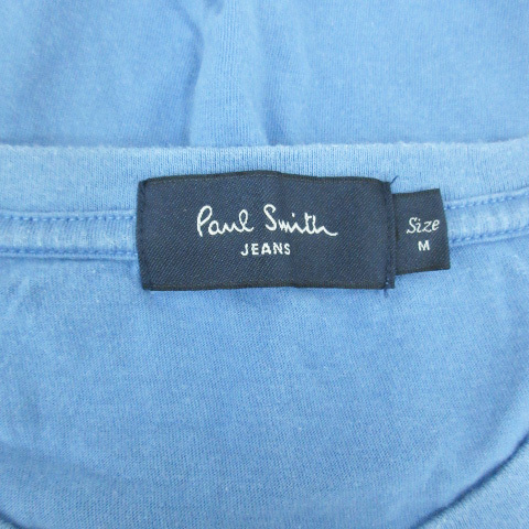 ポールスミスジーンズ Paul Smith JEANS Tシャツ カットソー 半袖 ラウンドネック プリント M 青 ブルー /FF29 メンズ_画像6