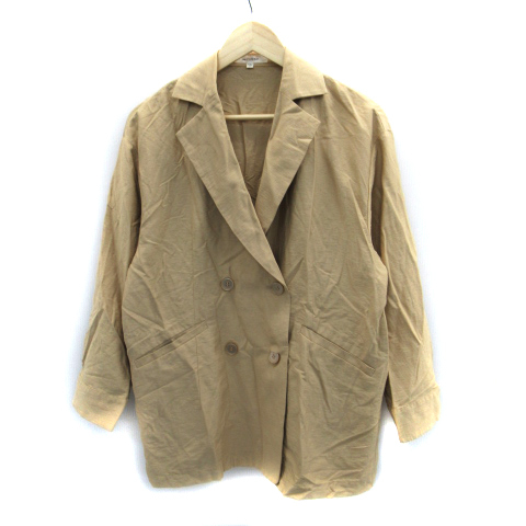  Moussy moussy tailored jacket middle height double button F beige /SM35 lady's 