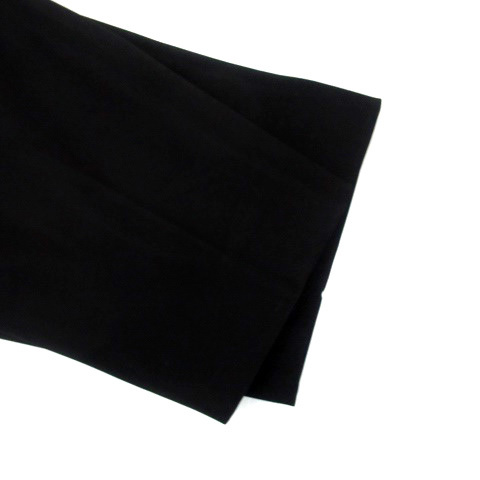 未使用品 ウンガロ UNGARO テーパードパンツ ロング丈 36 黒 ブラック オフホワイト /HO42 レディース_画像4