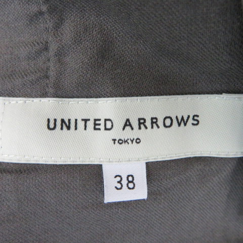 ユナイテッドアローズ UNITED ARROWS スカーチョ ガウチョパンツ ワイドパンツ ハーフ丈 無地 38 グレー /YK6 レディース_画像4