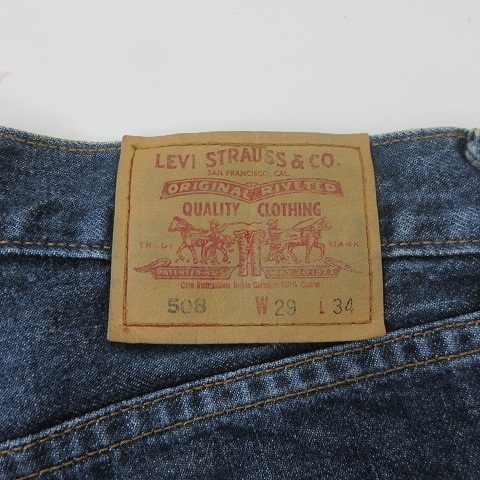リーバイス Levi's 508-0207 デニム パンツ ジーンズ ジーパン 紙パッチ 赤タブ インディゴ W29/L34 Sサイズ相当 EC● メンズの画像7