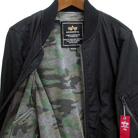  Alpha ALPHA INDUSTRIES MA-1 свет "куртка пилота" черный чёрный M TA7013-8201 женский 