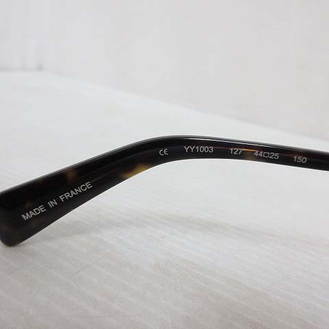 専門店では 未使用品 メンズ フランス製 ラウンドタイプ ゴールド金具 べっ甲柄 YY1003 丸メガネ 伊達眼鏡 YAMAMOTO